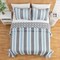3 Piece Coastal Starfish Sand Dollar Grey Blue White Quilt Set